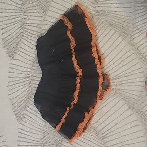 Black and orange tulle tutu, sz 4